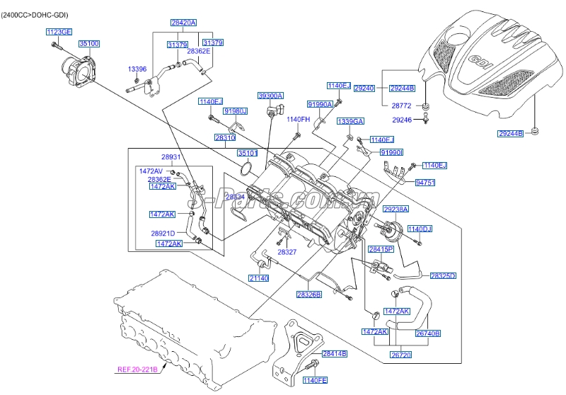 Cụm bướm ga Hyundai Sonata 2009-2012