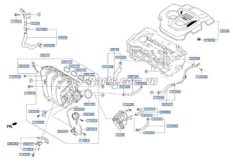 Cụm bướm ga KIA Rondo 2017