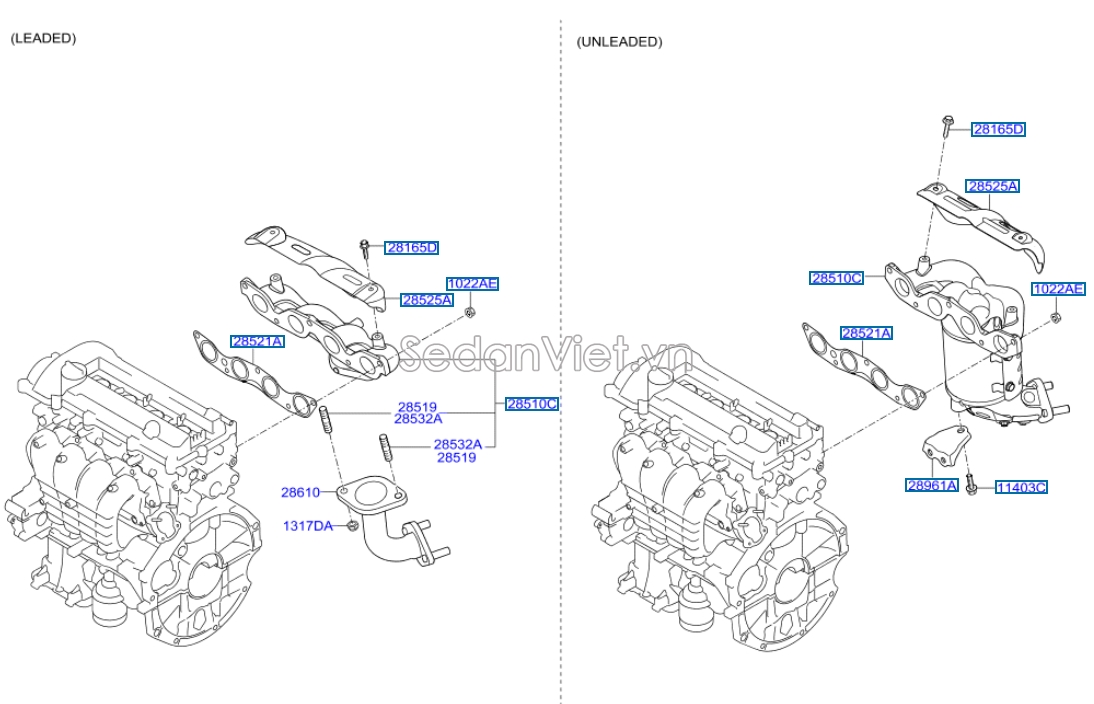 Cổ xả Hyundai i10 Grand 2014-2016