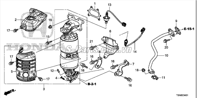 Cảm biến khí xả Honda Civic 2012-2014