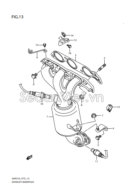 Cổ xả Suzuki Celerio 2017