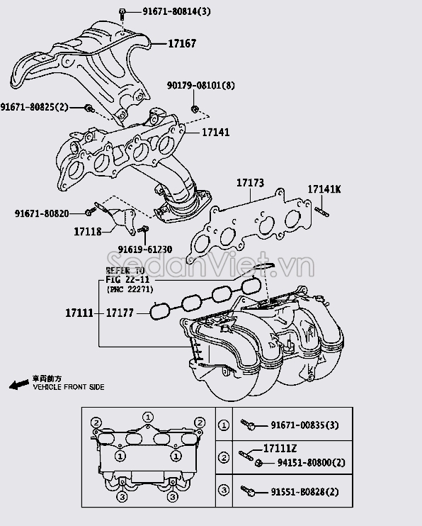 Cổ hút Toyota Fortuner 2009-2012
