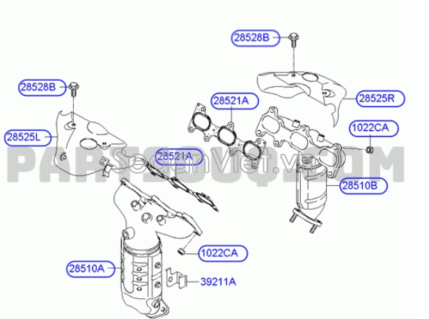 Cổ xả Hyundai Santafe 2006-2008