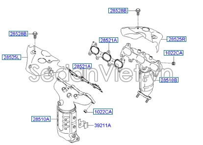 Cổ xả Hyundai Santafe 2006-2008