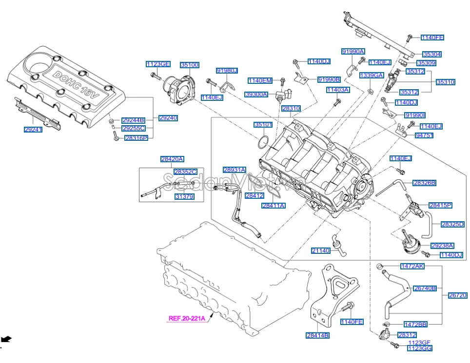 Cụm bướm ga Hyundai Sonata 2009-2012