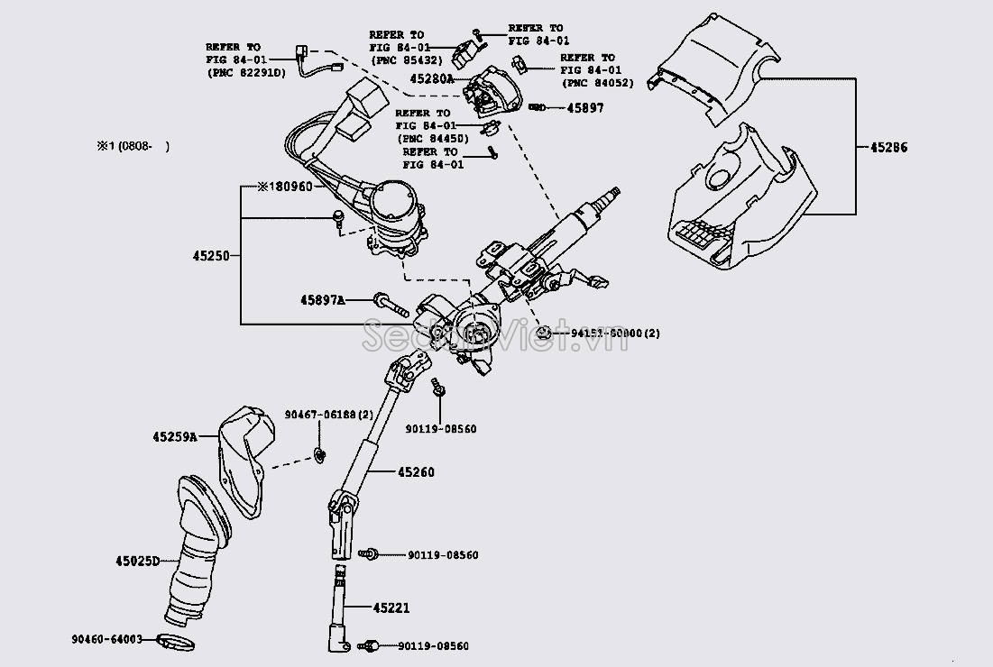 Cụm điều khiển lái điện Toyota RAV4 2006-2008