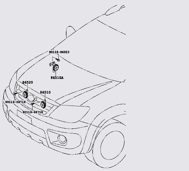Còi xe Toyota Camry 2007-2008