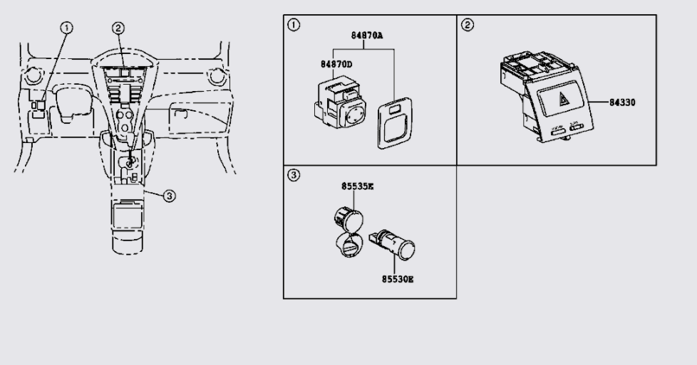 Công tắc chỉnh gương Toyota Fortuner 2009-2012