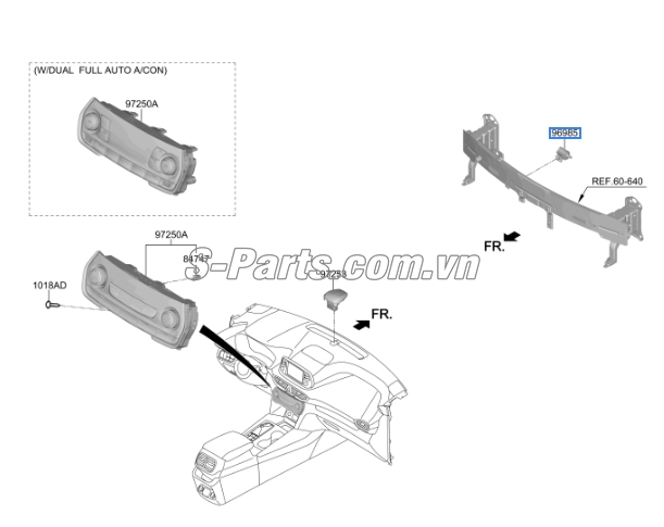 Cảm biến nhiệt độ ngoài trời Hyundai Santafe 2017