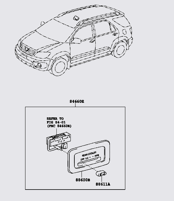 Công tắc điều khiển điều hòa giàn lạnh Toyota Fortuner 2009-2012