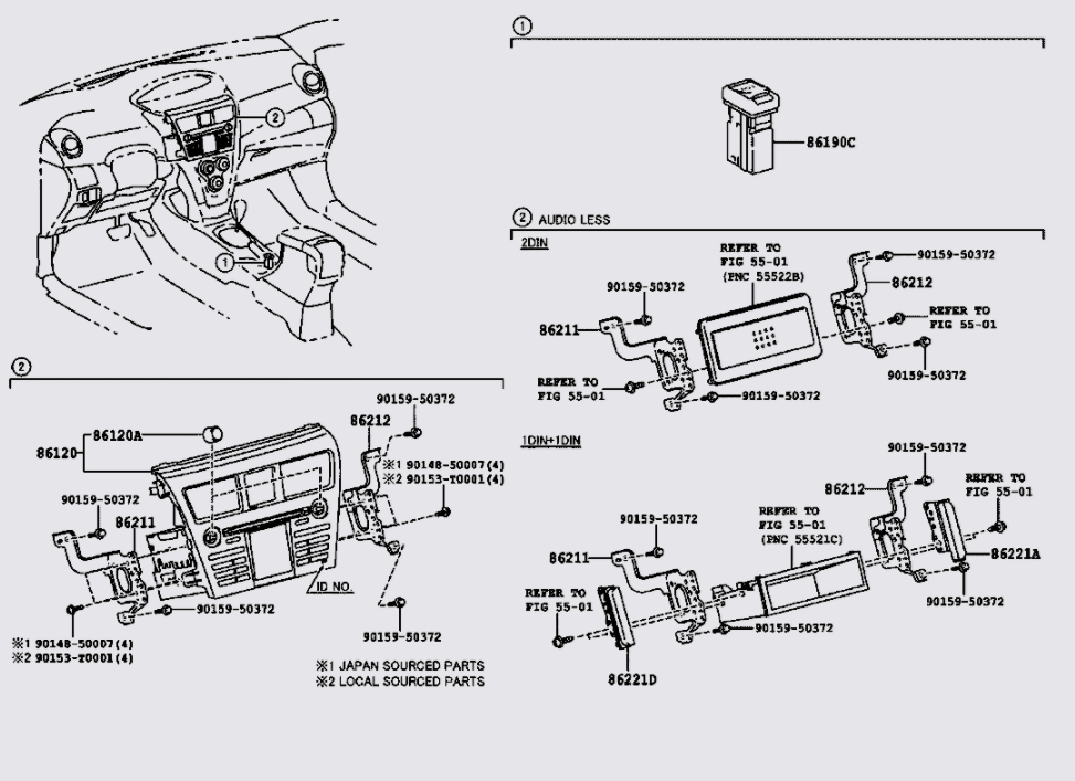 Đài Radio Toyota innova 2017-2020