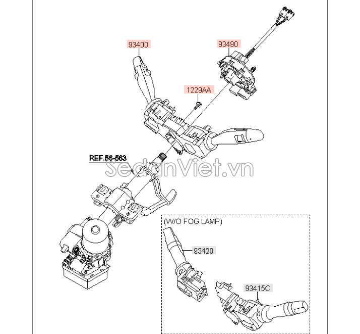 Cáp còi Hyundai Accent 2018