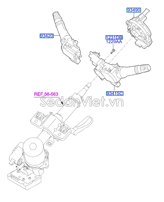 Công tắc pha cos Hyundai i10 Grand 2014-2016