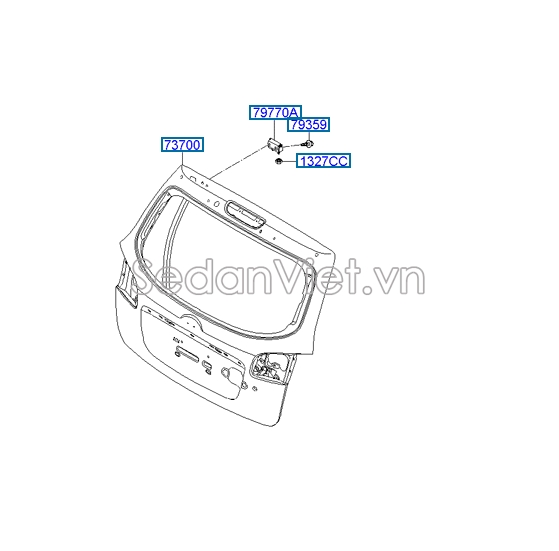 Cửa hậu Hyundai Santafe 2006-2008