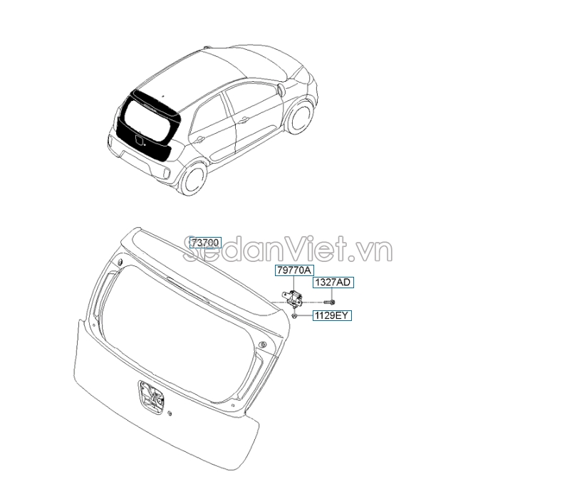 Cửa hậu KIA Morning 2012-2014