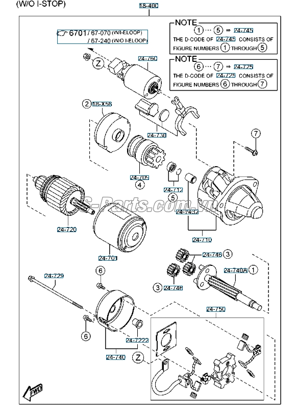 Máy đề khởi động Mazda CX-5 2012-2015
