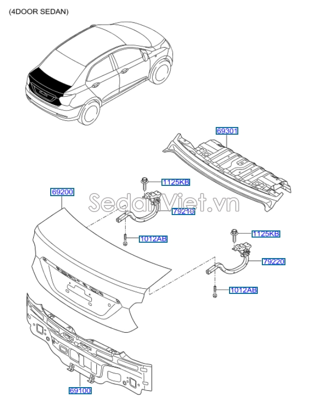 Ốp nhựa che khoang hành lý Hyundai i10 Grand 2014-2016