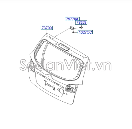 Cửa hậu Hyundai Santafe 2006-2008