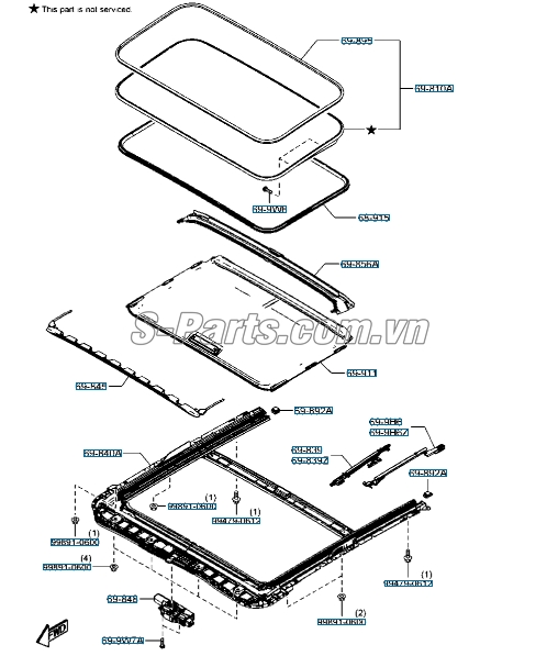 Gioăng kính cửa số trời Mazda CX-5 2012-2015