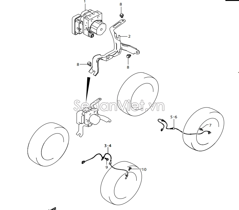 Cảm biến ABS sau phải Suzuki Vitara 2016-2018