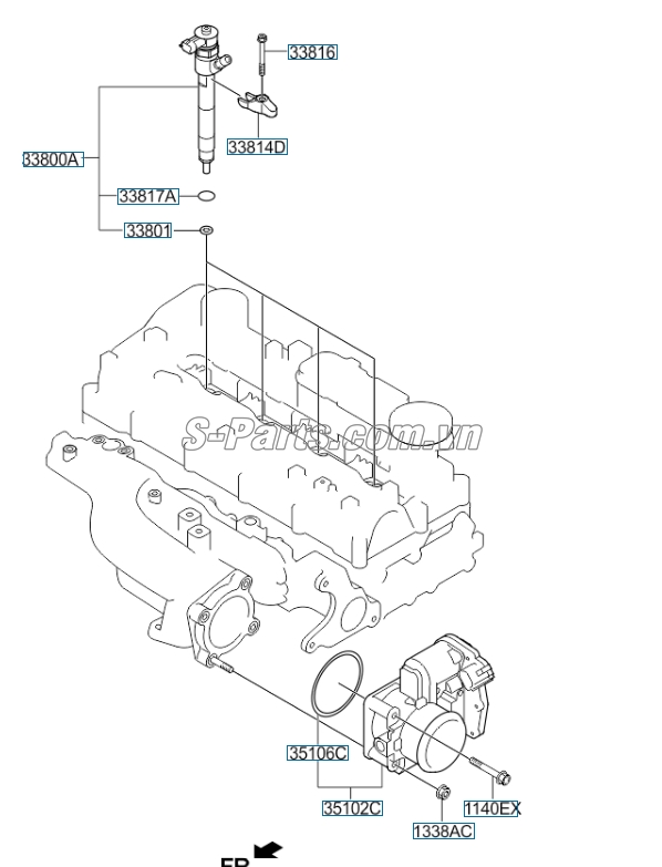 Kim phun dầu động cơ KIA Sedona 2015-2017