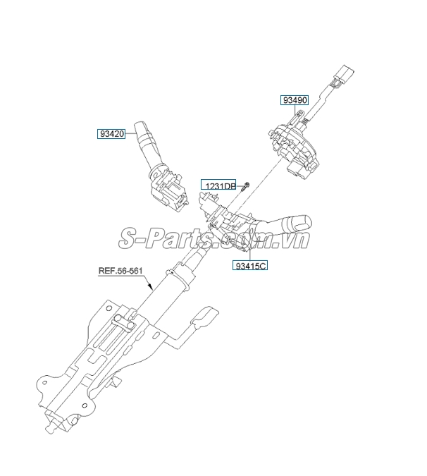 Cáp còi KIA Sorento 2015-2016