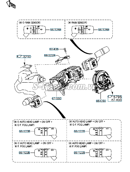 Cáp còi mazda 6 2014-2016