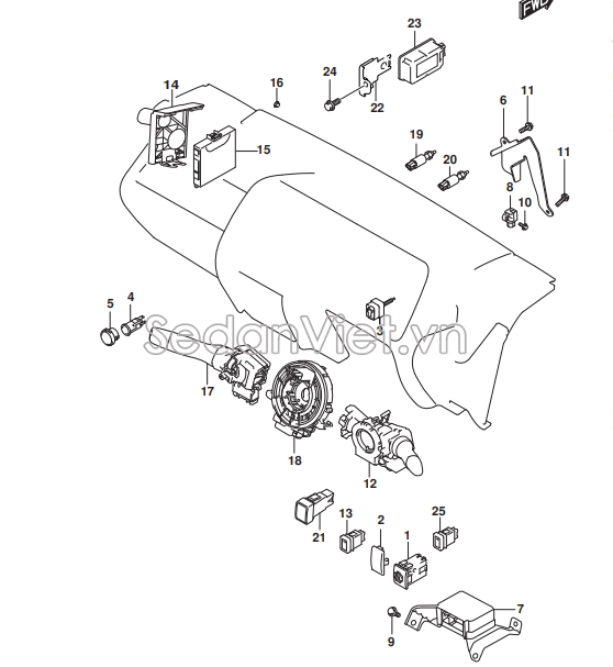 Công tắc đèn pha Suzuki XL7 2020