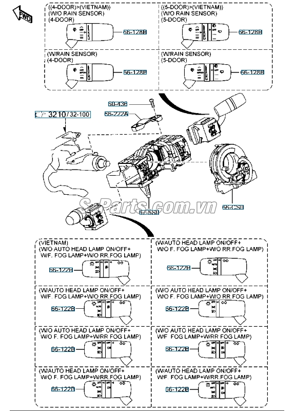 Cáp còi mazda 6 2014-2016