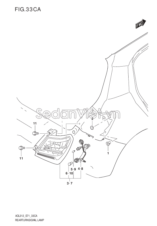 Bóng đèn 12V21W Suzuki Ertiga 2018