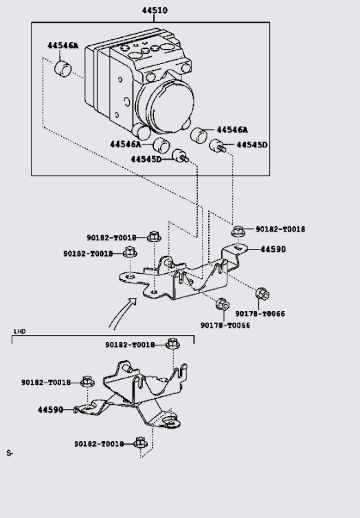 Cụm điều khiển ABS Toyota Fortuner 2011-2014
