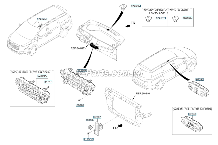 Cảm biến nhiệt độ ngoài trời Hyundai Santafe 2017