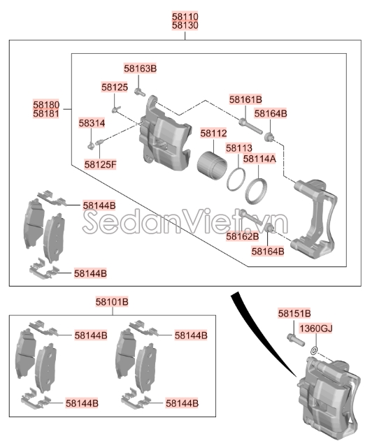 Vít thông hơi Hyundai Accent 2018-2020