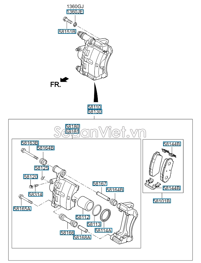 Cụm xương phanh KIA Morning Si 2015