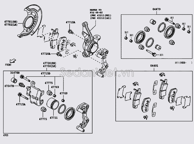 Má phanh trước Toyota Wigo 2017