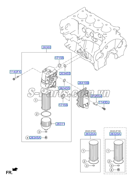 Lọc dầu động cơ Hyundai Tucson 2015