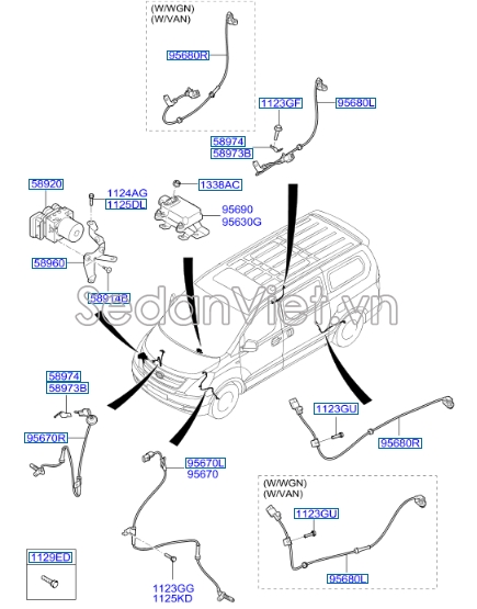 Cụm điều khiển ABS Hyundai Starex 2014-2016