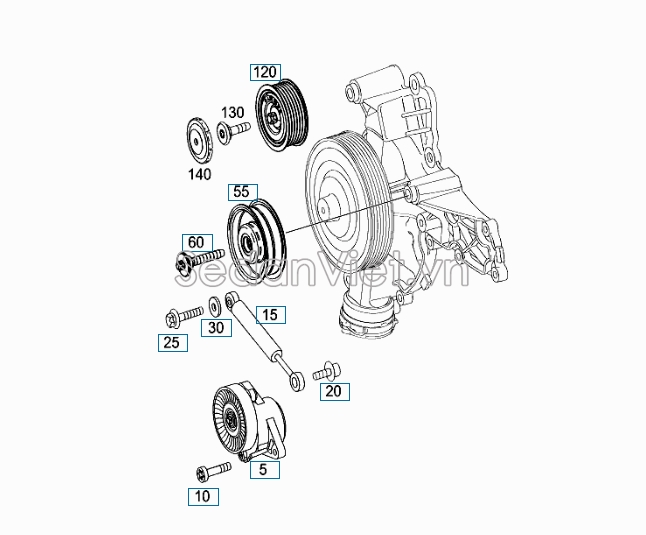 Cụm tăng tổng Mercedes-Benz E240 2009