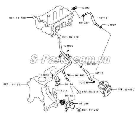 Cảm biến nhiệt độ nước Mitsubishi Outlander 2017