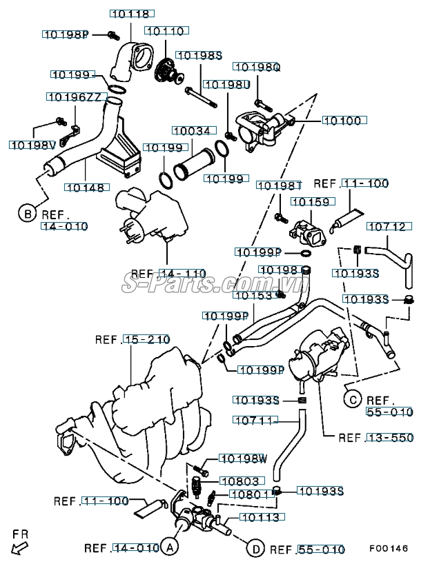 Cảm biến nhiệt độ nước Mitsubishi Outlander 2017