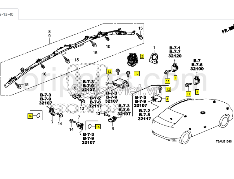 Cảm biến va chạm đầu xe Honda City 2015