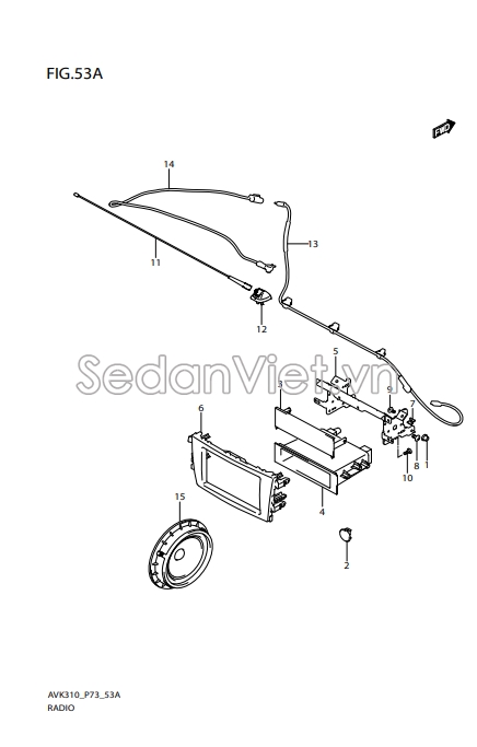 Ăng ten Suzuki Celerio 2017