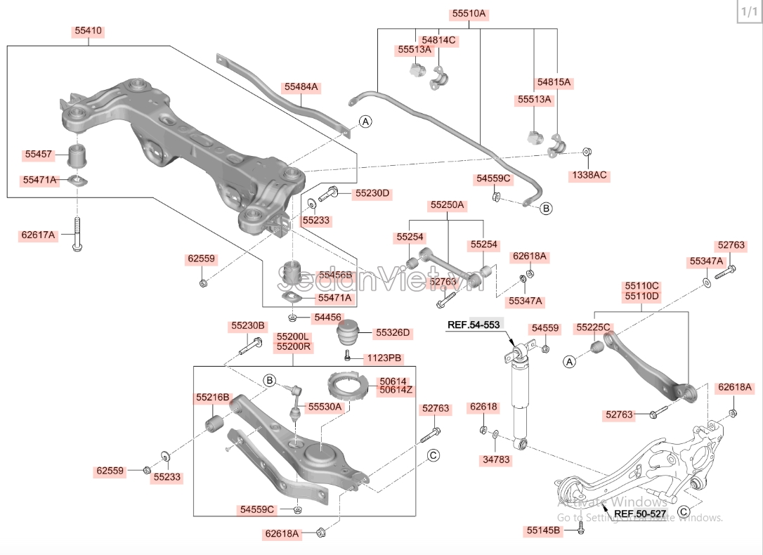 Cao su càng i Hyundai Santafe 2024-2025