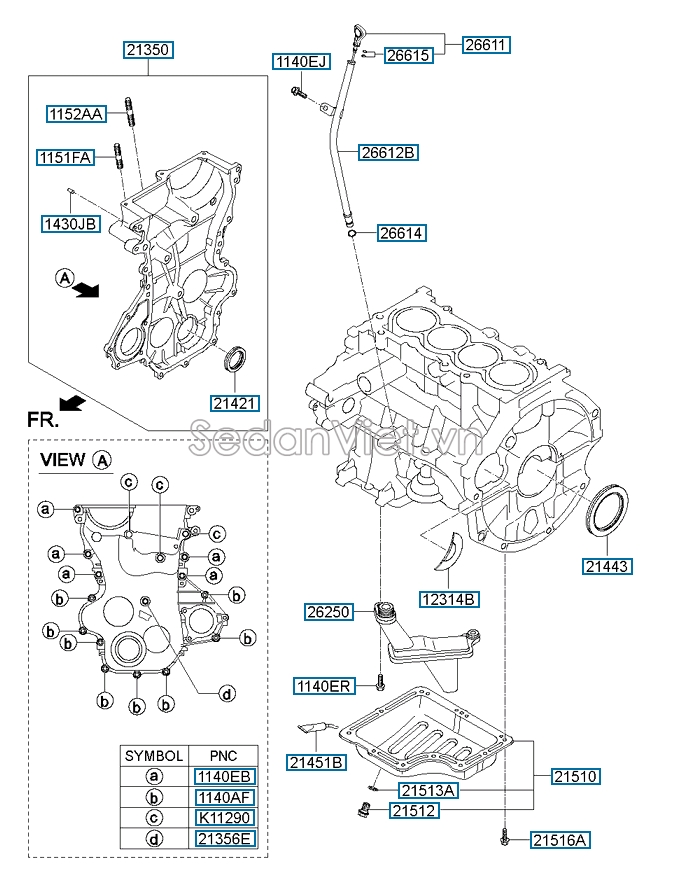 Nắp đáy các te KIA Morning 2015