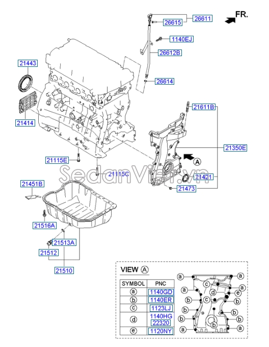 Keo dán gioăng đáy các te KIA Morning 2015