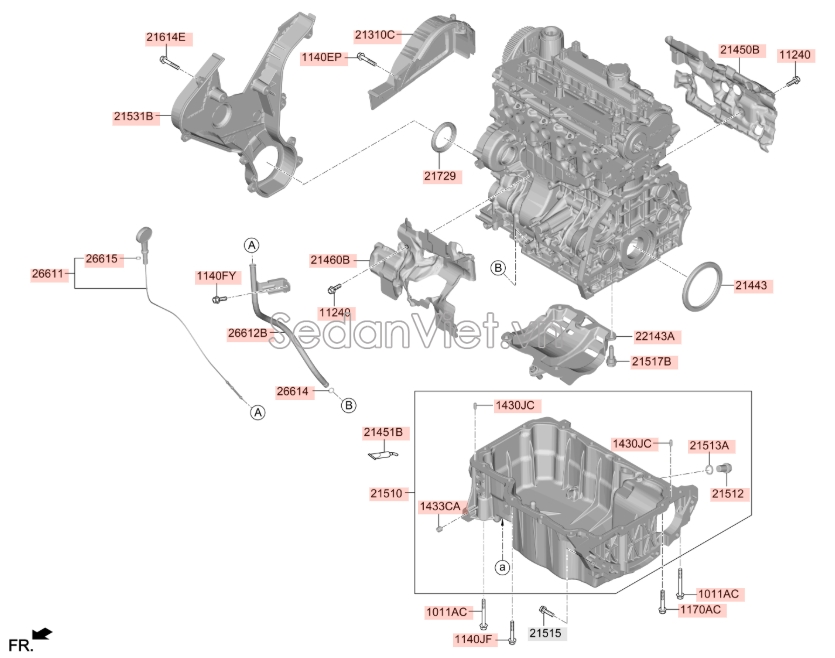 Keo dán gioăng đáy các te KIA Morning 2015