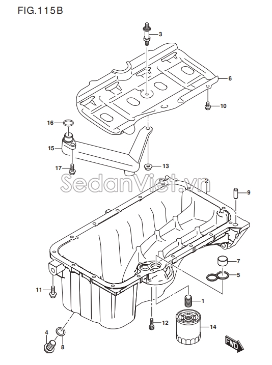 Lọc dầu động cơ Suzuki Carry Pro 2019