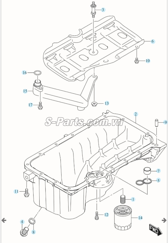 Ốc xả dầu đáy các te Suzuki XL7 2020