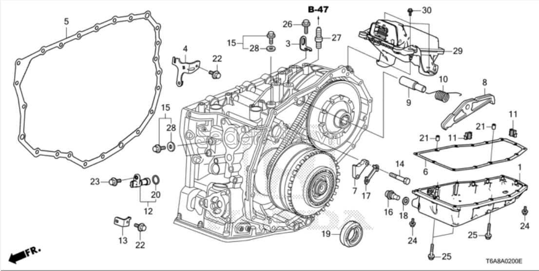 Phớt láp Honda Civic 2006