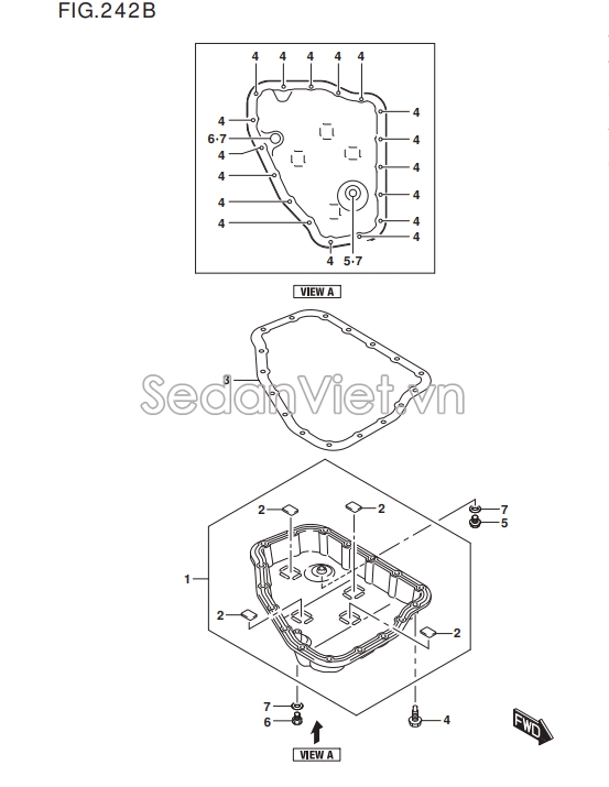 Gioăng đáy các te hộp số tự động Suzuki XL7 2020-2025